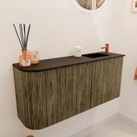 Toiletmeubel Mondiaz Joya | 91.6 cm | Meubelkleur Dusk | Faye wastafel Urban Rechts | 1 kraangat