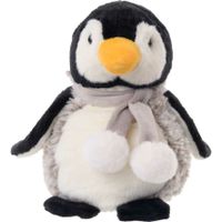 Bukowski pluche pinguin knuffeldier - grijs/wit - staand - 25 cm   - - thumbnail