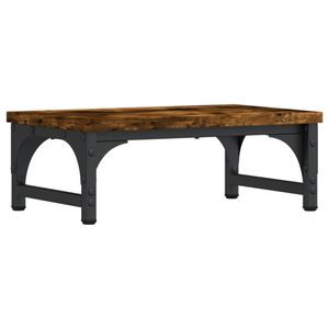 vidaXL Monitorstandaard 37x23x14 cm bewerkt hout gerookt eikenkleurig