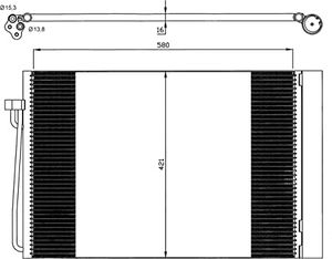 Condensor, airconditioning 35537