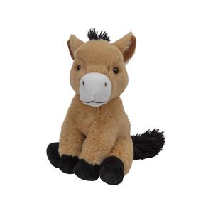 Nature Planet Pluche dier knuffel Paard - lichtbruin - 23 cm - Knuffeldieren speelgoed - Boerderij