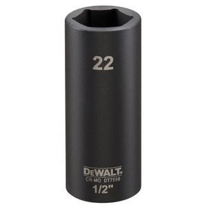 DeWalt Accessoires Impact dop 22mm 1/2" (Lang - 78mm) - DT7556-QZ