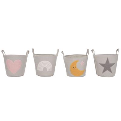 Mand Home ESPRIT Multicolour (4 Stuks)