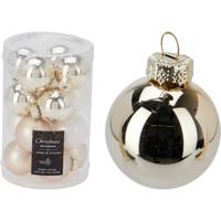 Kerstballen champagne mix glas ø3,5cm