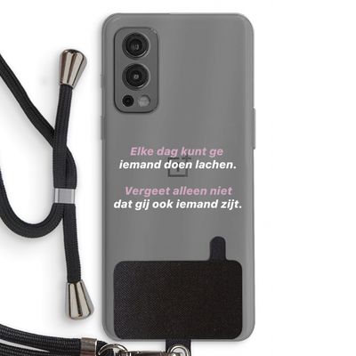 gij zijt ook iemand: OnePlus Nord 2 5G Transparant Hoesje met koord