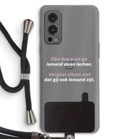 gij zijt ook iemand: OnePlus Nord 2 5G Transparant Hoesje met koord