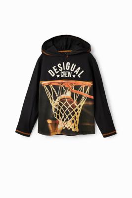 T-shirt met capuchon en basket - BLACK - 5/6