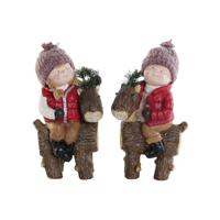 Kerstversiering DKD Home Decor Multicolour Kinderen 18 x 24 x 45 cm (2 Stuks)