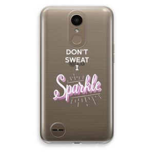 Sparkle quote: LG K10 (2017) Transparant Hoesje