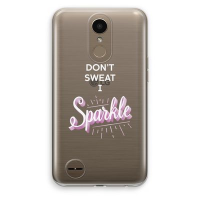 Sparkle quote: LG K10 (2017) Transparant Hoesje