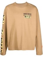 Heron Preston sweat en coton à logo imprimé - Marron