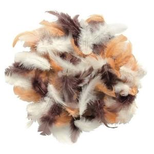 Decoratie sierveren bruin tinten - 2x zakjes - 10 gr - Sierveren/veertjes - Hobby en knutsel materia