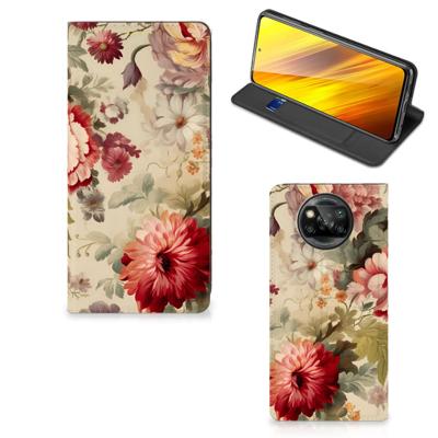 Smart Cover voor Xiaomi Poco X3 Pro | Poco X3 Bloemen