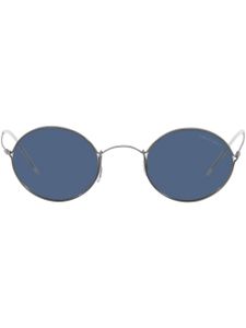 Giorgio Armani lunettes de soleil à monture ronde - Gris