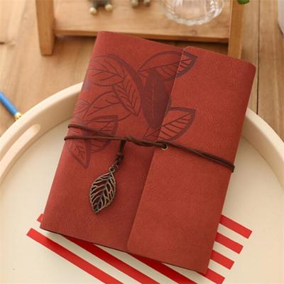 PU lederen Vintage antieke Kraft papier foto albums (Maroon)