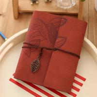 PU lederen Vintage antieke Kraft papier foto albums (Maroon)