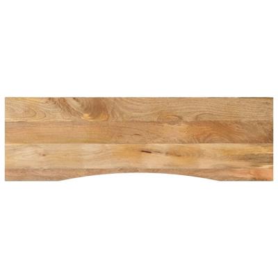 Bureaublad met ronding 160x50x2,5 cm massief ruw mangohout