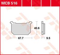 TRW Remblokken, en remschoenen voor de moto, MCB516 Allround organisch