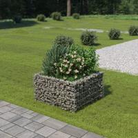 VidaXL Gabion plantenbak verhoogd 90x90x50 cm gegalvaniseerd staal