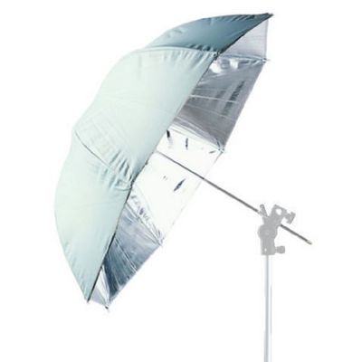 Falcon eyes flitsparaplu ur-t86s zilver/wit 216 cm