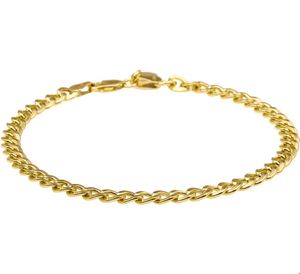 Armband Zilgold Geslepen gourmet geelgoud met zilveren kern 5 mm