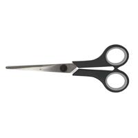 Schaar Quantore 170mm soft grip zwart | 12 stuks