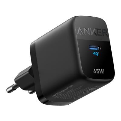 Anker 313 Charger (45W) PD/PPS for Samsung and iPhone Charging Oplader Zwart