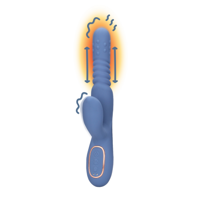 Loveline by Shots Warmende Draaibare Kralen en Duwende Konijnen Vibrator - Blauw Nova - thumbnail