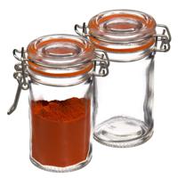 Inmaakpot/voorraadpot - 20x stuks - 60 ml - glas met beugelsluiting - weckpot