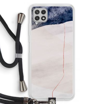 Stone White: Samsung Galaxy A22 4G Transparant Hoesje met koord