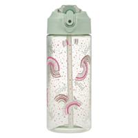 Baagl Regenboog Drinkfles 500ml met Rietje