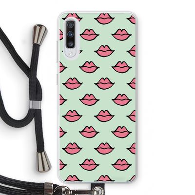 Lipjes: Samsung Galaxy A70 Transparant Hoesje met koord