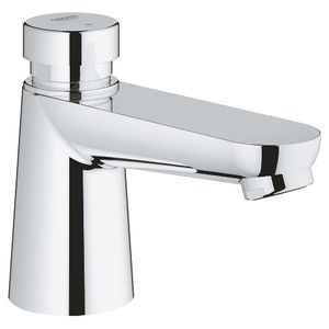 Grohe Euroeco Cosmopolitan T zelfsluitende kraan blauw/rood Chroom