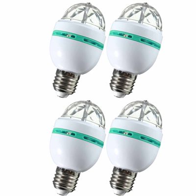 Pakket van 4x stuks disco lampen/lichten E27 fitting 30 effecten