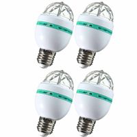 Pakket van 4x stuks disco lampen/lichten E27 fitting 30 effecten - thumbnail