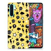 Silicone Back Case OnePlus Nord Punk Geel