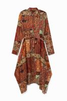 Overhemdjurk met metallic print - MATERIAL FINISHES - M