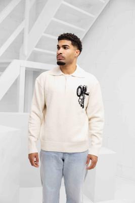 Off The Pitch Boucle Grip Sweater Heren Gebroken Wit - Maat XL - Kleur: Gebroken Wit | Soccerfanshop