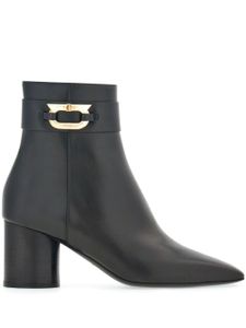 Ferragamo bottines Gancini 60 mm en cuir - Noir