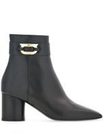 Ferragamo bottines Gancini 60 mm en cuir - Noir - thumbnail