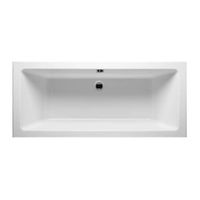 Ligbad Duo Saturnus Inbouw 180X80X49 cm Wit Aqua Splash - thumbnail