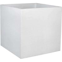 PLASTIC EDA Graphit Vierkant bloemblad - 57 L - 49,5 x 49,5 x 49,5 cm - Witte ceruse