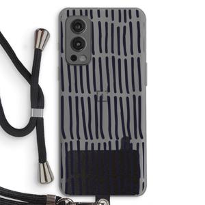 Moroccan stripes: OnePlus Nord 2 5G Transparant Hoesje met koord