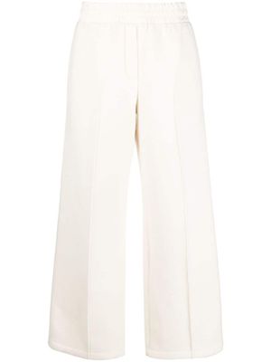 Jil Sander pantalon en laine vierge à taille élastique - Blanc