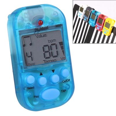 Mini professionele elektronische Piano viool Clip metronoom van de kwalitatief hoogwaardige digitale Tuner M50(Blue)
