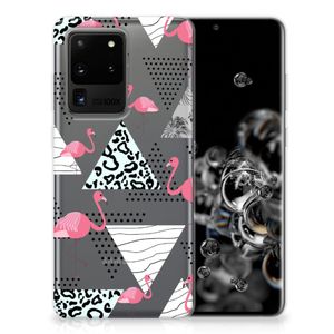 Samsung Galaxy S20 Ultra TPU Hoesje Flamingo Triangle