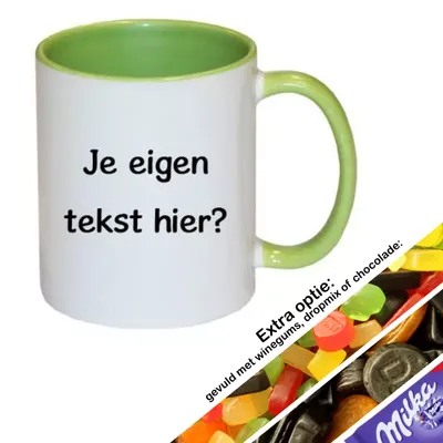 Mok met tekst (groen)