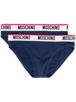 Moschino boxer à taille à logo - Bleu