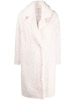 Yves Salomon manteau long à design tissé - Blanc
