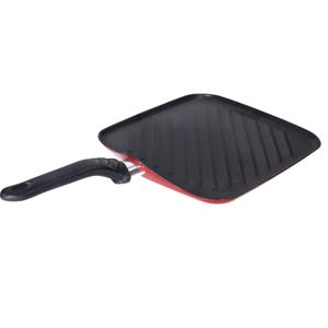 Aluminium grillpan vierkant met anti-aanbak laag 27,50 cm